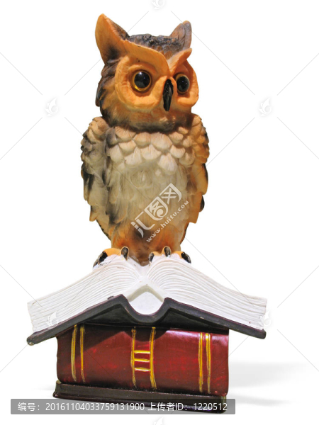 打開白色的書上的貓頭鷹