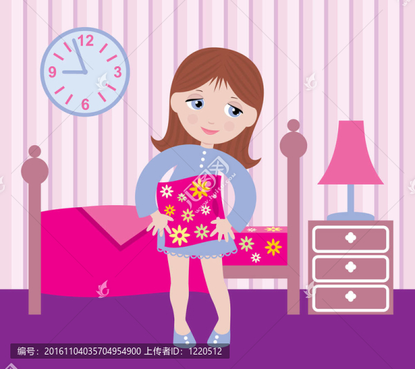 困的女孩上床睡覺
