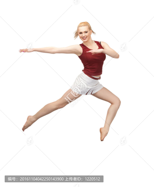 跳躍運動的女孩
