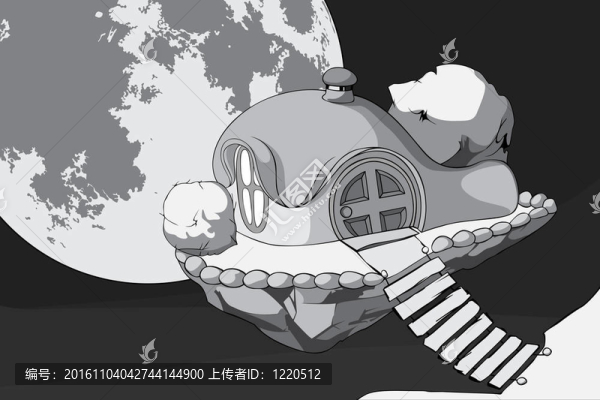 可愛的房子在空氣中