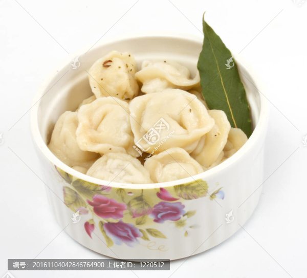 俄羅斯俄羅斯餃子肉餡的餃子與桂冠