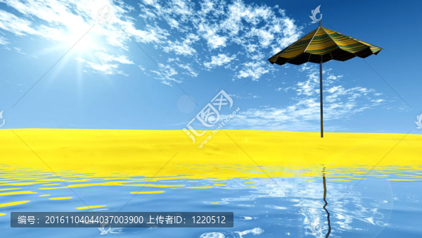 海灘上的雨傘