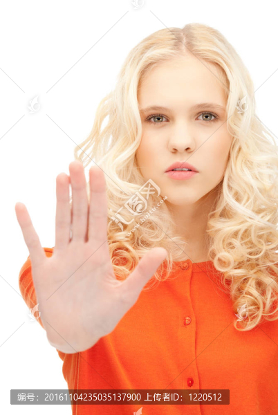 女性停止姿勢