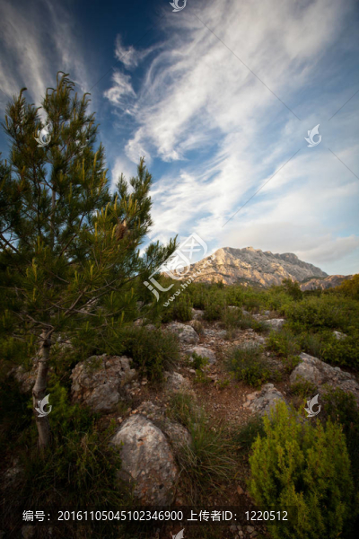 Mont,Sainte,Victoire在普羅旺斯；法國