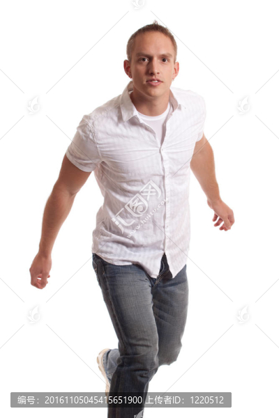 White的休閑男人
