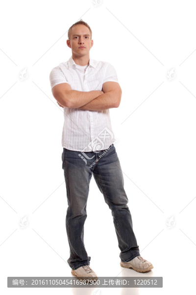 White的休閑男人