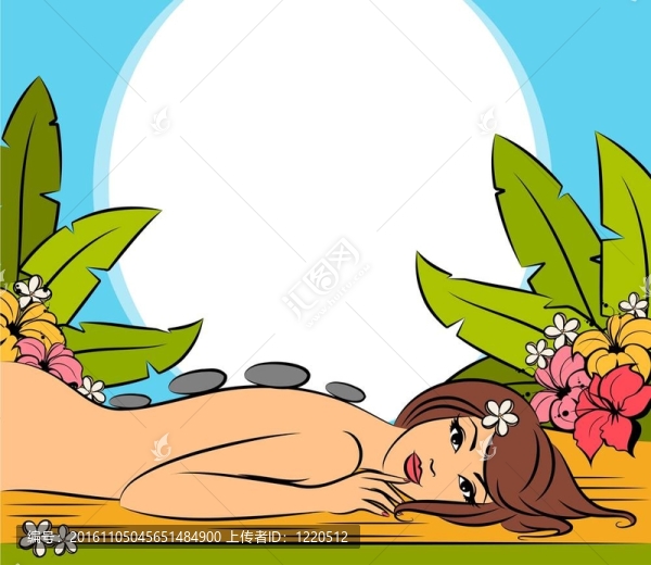 女孩在她的水療會(huì)議。