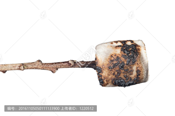 燒棉花糖白色隔離