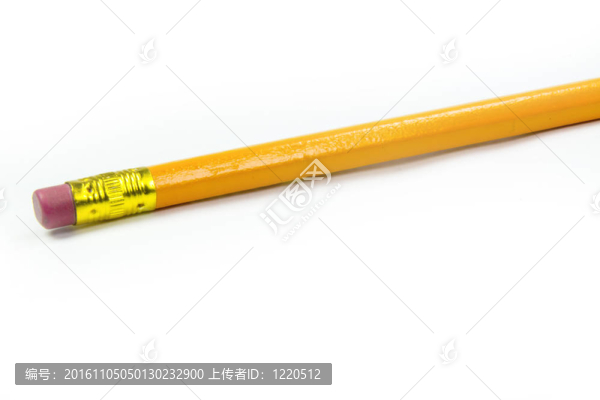 白色背景上的黃色鉛筆