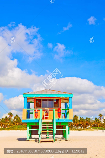 在南邁阿密的白色沙灘beachlife