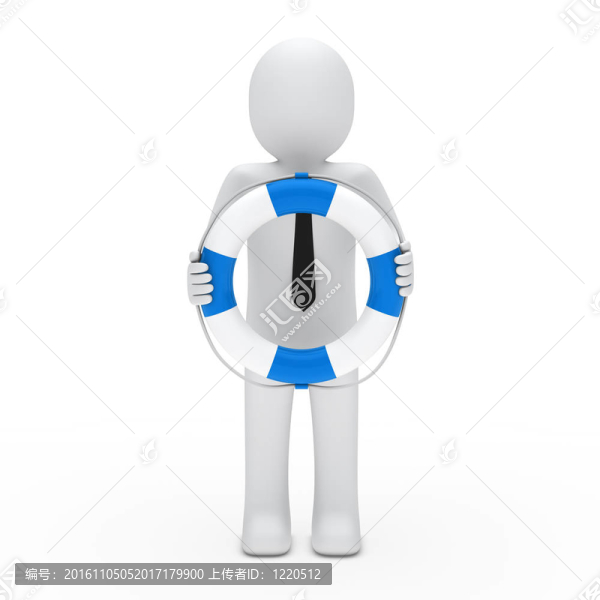 3D商業(yè)人的救生圈