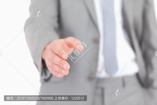 男子手準(zhǔn)備握手