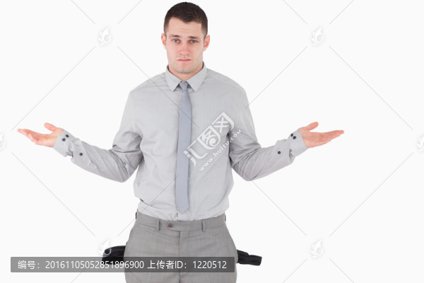 有空口袋的商人