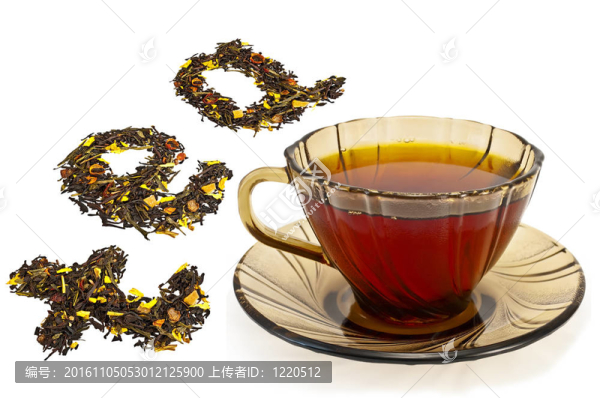 從杯子中混合干茶