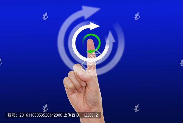 手推綠色按鈕