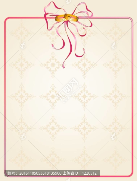 兩個帶絲帶的結(jié)婚戒指