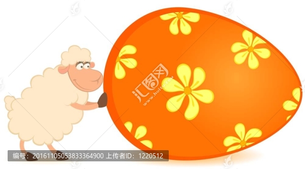 帶彩色蛋的復(fù)活節(jié)羊