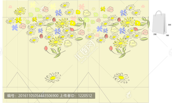 花卉袋模板