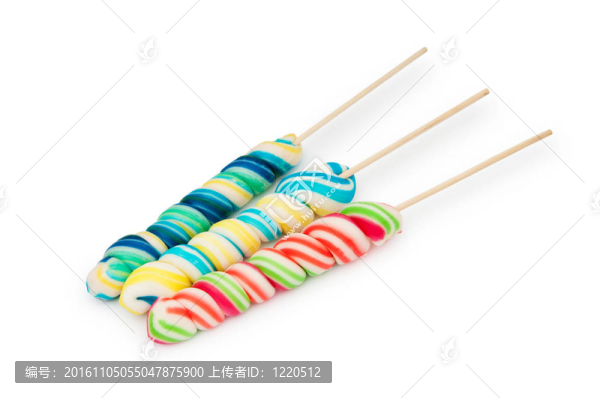 七彩棒棒堂孤立在白色