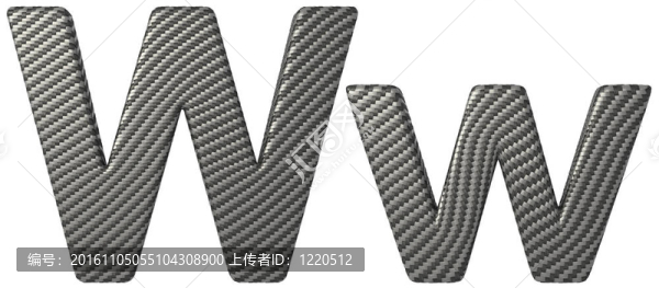 碳纖維字體瓦特小寫字母大寫字母