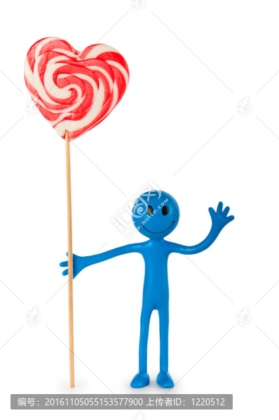 拿著五顏六色的棒棒糖，孤立在白色的笑臉