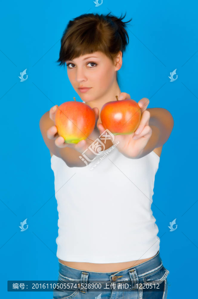 女孩與蘋果