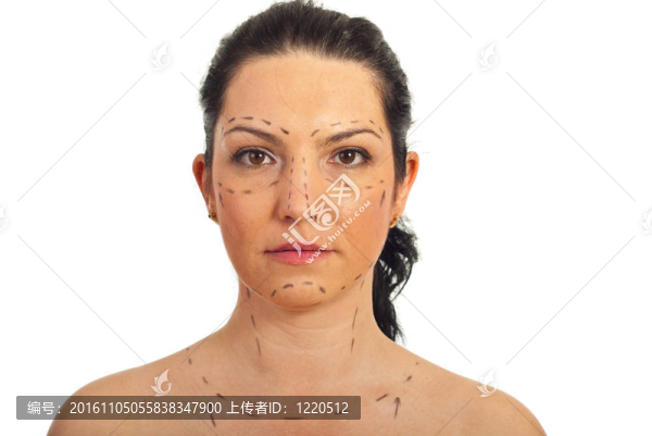 整容手術(shù)的女人臉
