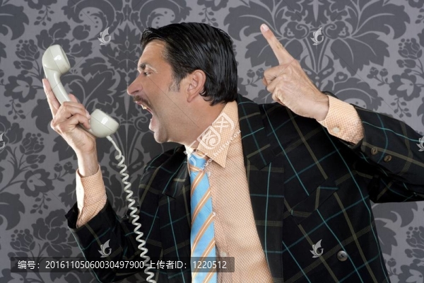 憤怒的書呆子商人復(fù)古電話喊