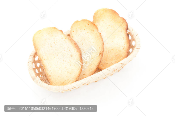 烤面包片的早餐隔離