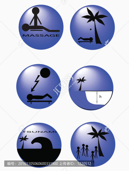 在沙灘上buttons_information