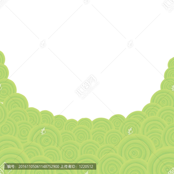 背景與圈綠色花卉