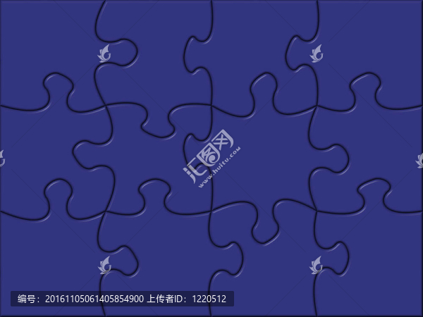藍(lán)色背景下的拼圖設(shè)計(jì)