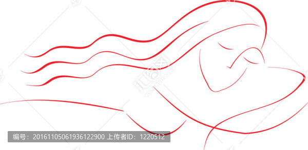 沉睡的女孩-插畫