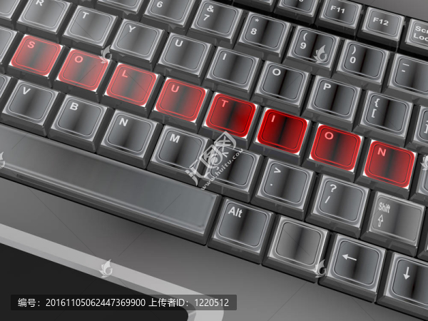 鍵盤(pán)上的單詞的3D