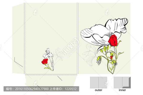 帶有花卉元素的裝飾夾