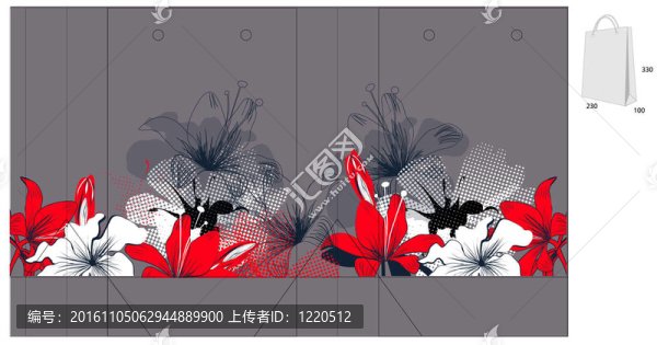 花卉袋模板