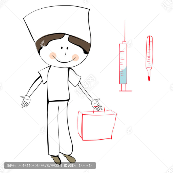 卡通風(fēng)格的醫(yī)生插圖