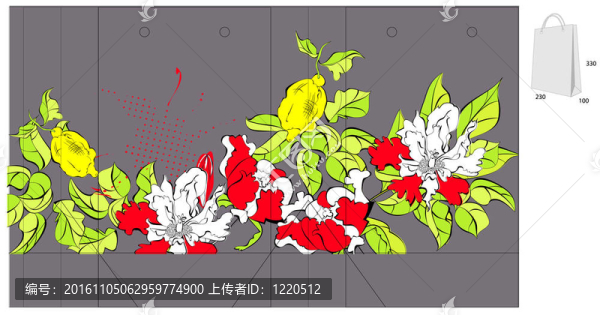 花卉袋模板