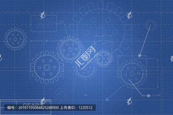 藍(lán)圖齒輪圖示