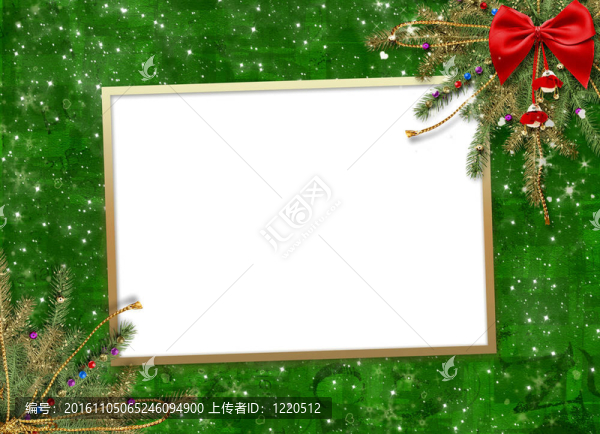 節(jié)日賀卡；紅絲帶和云杉枝