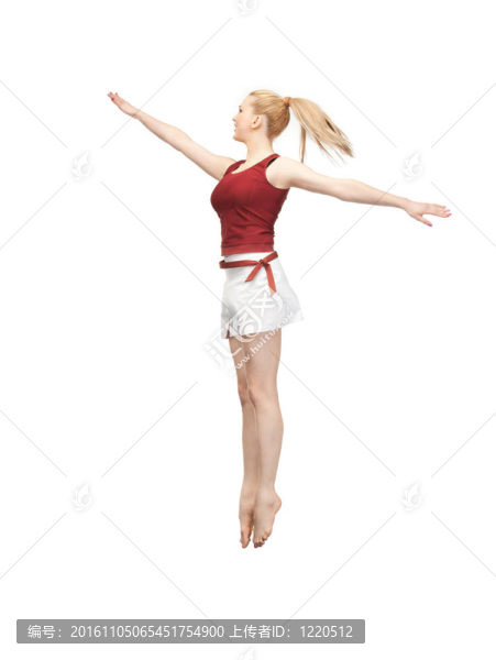 跳躍運動的女孩
