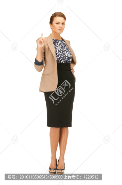 女人用她的手指
