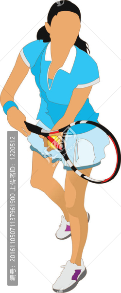 網(wǎng)球運動員。彩色設(shè)計