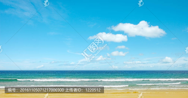 熱帶海灘。全景式構(gòu)圖。