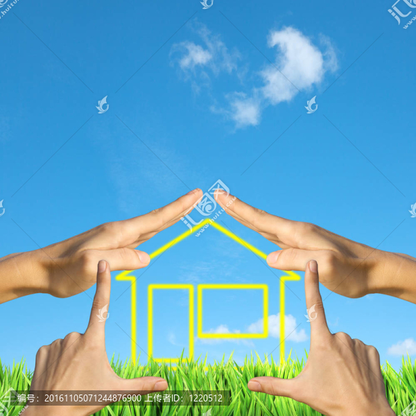 房地產主題。廣場組成。
