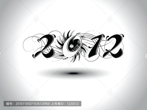 藝術(shù)作品設(shè)計(jì)理念與文字為新年快樂