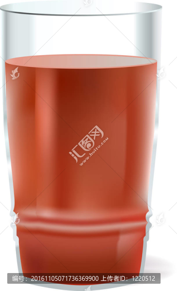 帶有白色陰影的果汁玻璃