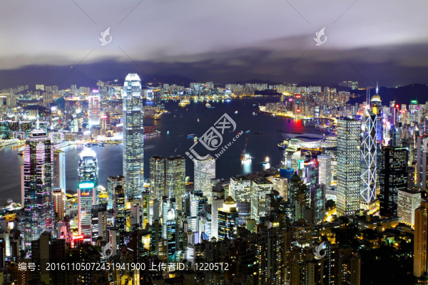 香港市的晚上