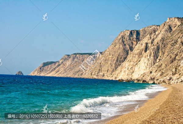 普拉蒂亞阿摩司海灘；Kefalonia