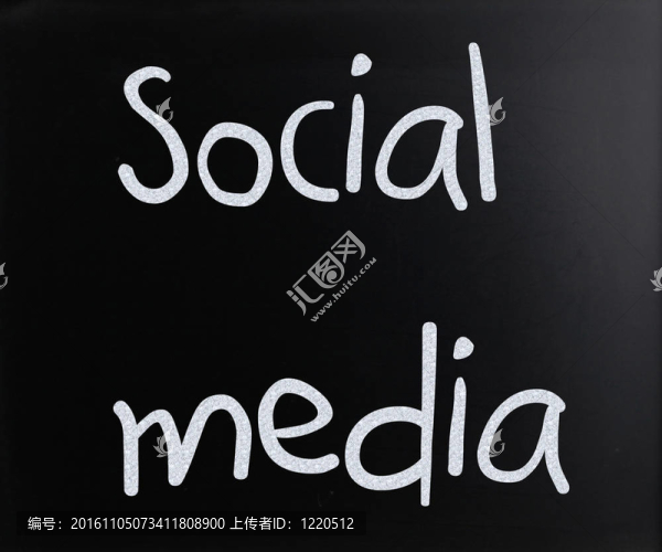 用粉筆在黑板上手寫的社交媒體